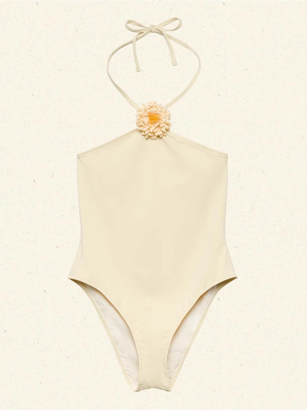 Nwt Doen Serafina Maillot Halter One Piece Swimsuit In Wild Honeysuckle